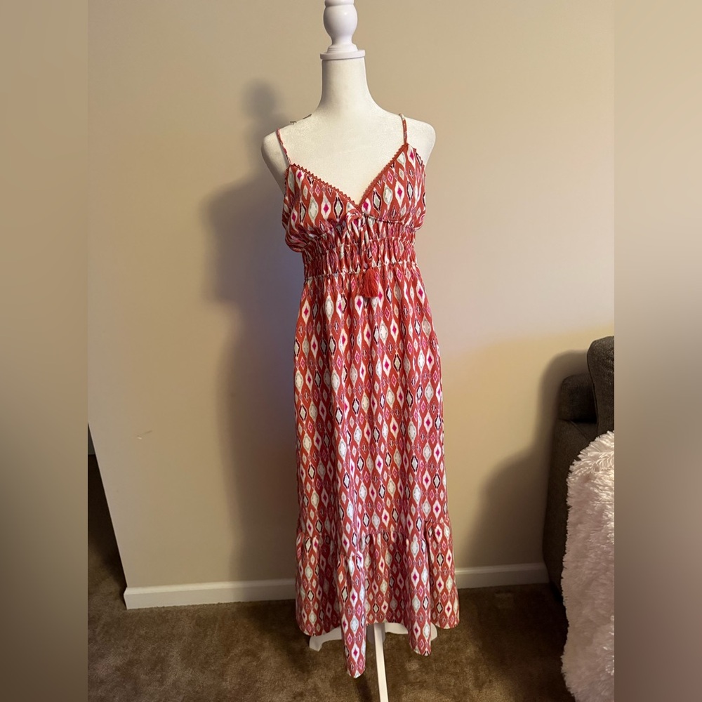 Y2K style tribal print Maxi Dress nWT sz small